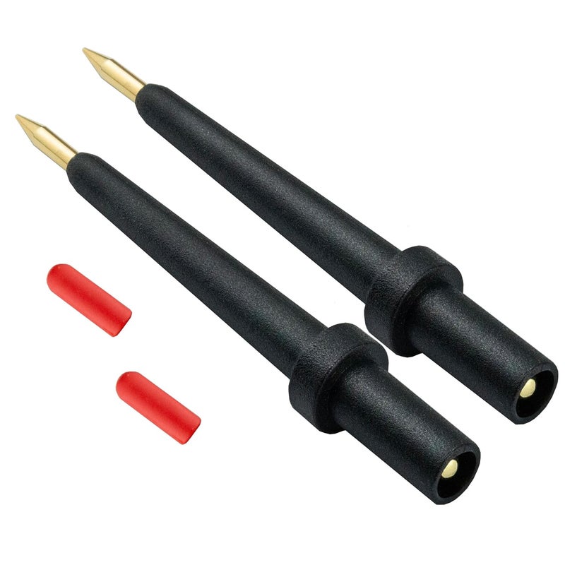 ZIBOO - 2Pk 4Mm Banana Jack 3 Tip Black (PPTK0024-2),Use for Autel Circuit Tester Power Circuit Probe - Image 1